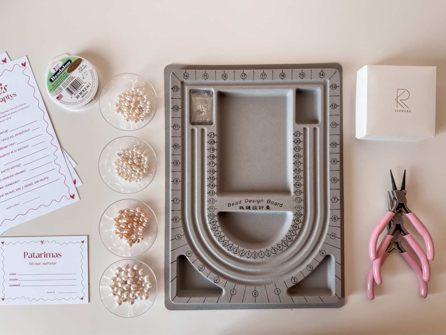 Personalizuoto perlų vėrinio kūrimas | BABYSHOWER