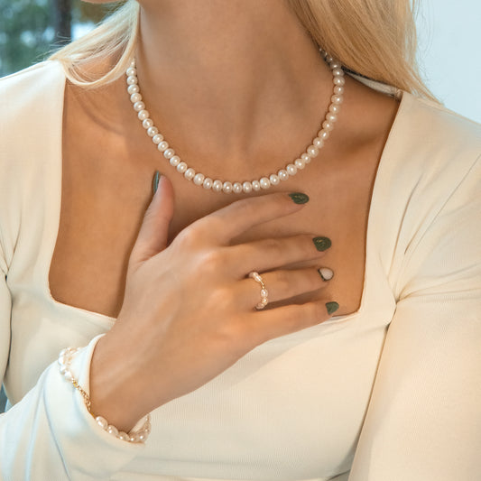Gėlavandenių perlų vėrinys „Belle“