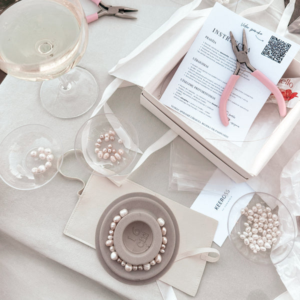 Perlų apyrankių kūrimo rinkinys GRUPEI